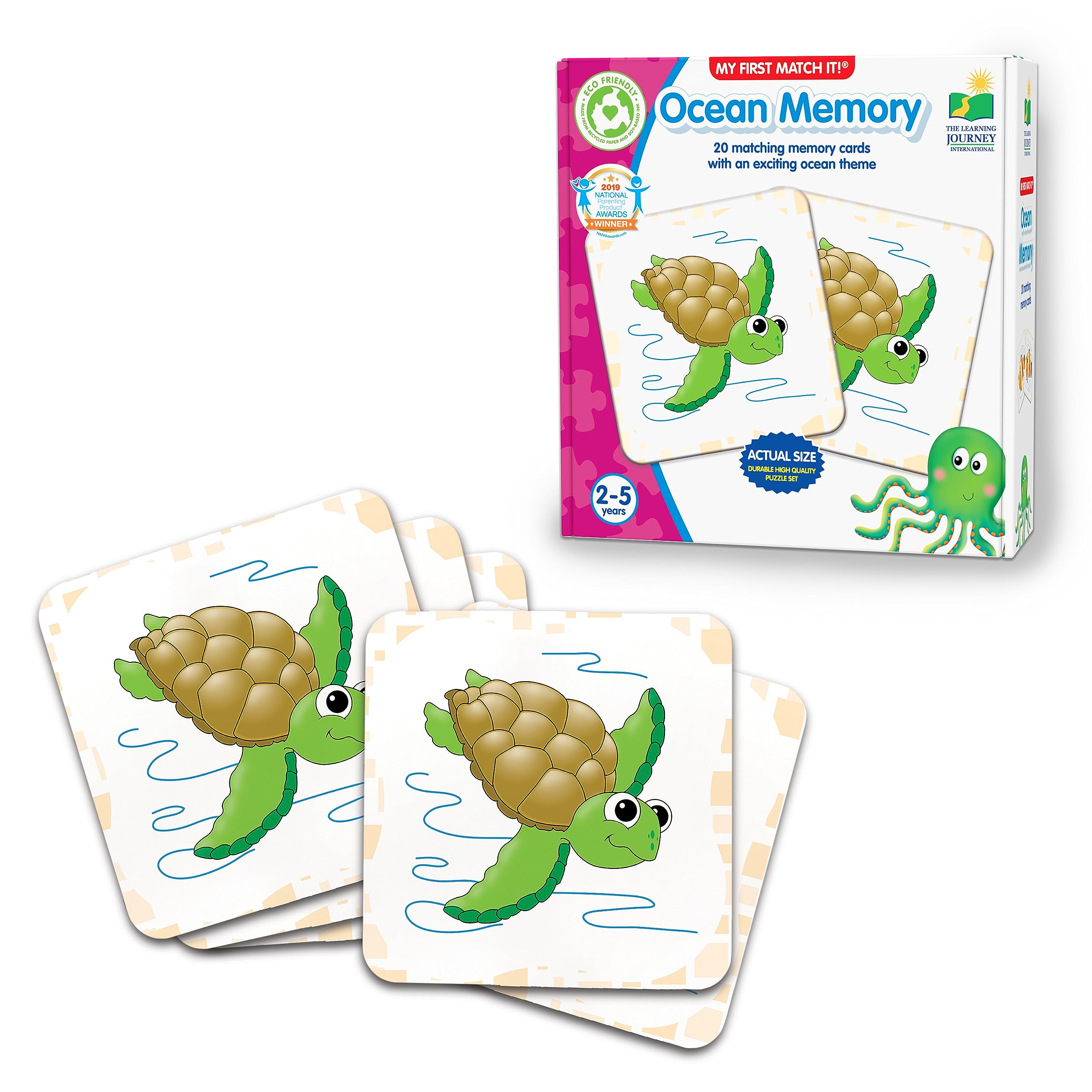 My First Memory Game Ocean Memory – 20 Card Matching Game for Toddlers Ages 2+ by The Learning Journey