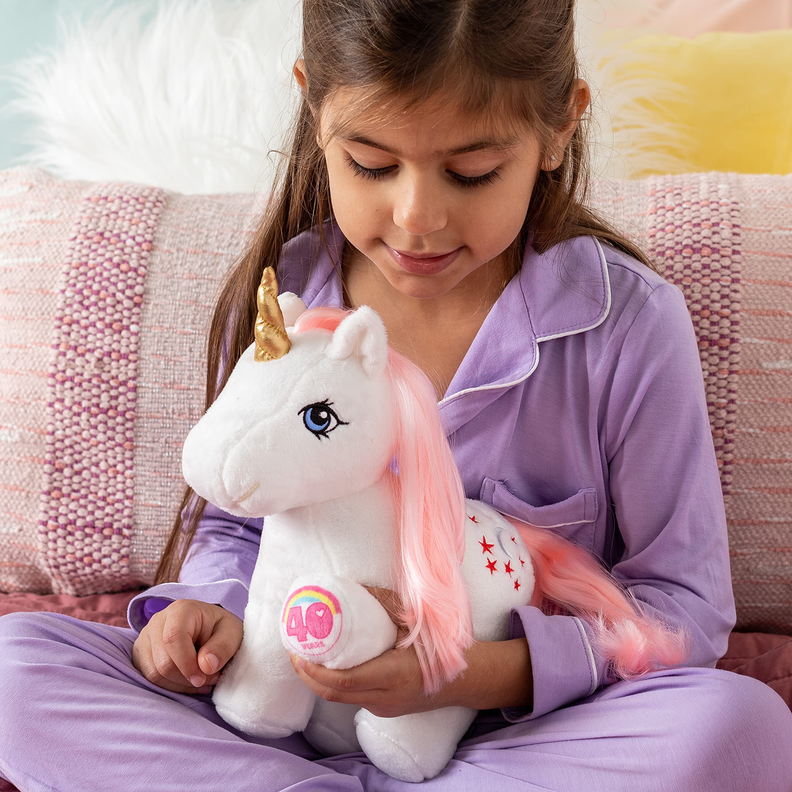 My Little Pony Moondancer Plush - 40th Anniversary Retro Unicorn Stuffed Toy, Ages 3+