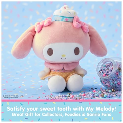 My Melody Ice Cream Plush by GUND - 6 Inch Soft Stuffed Animal with Dessert Outfit