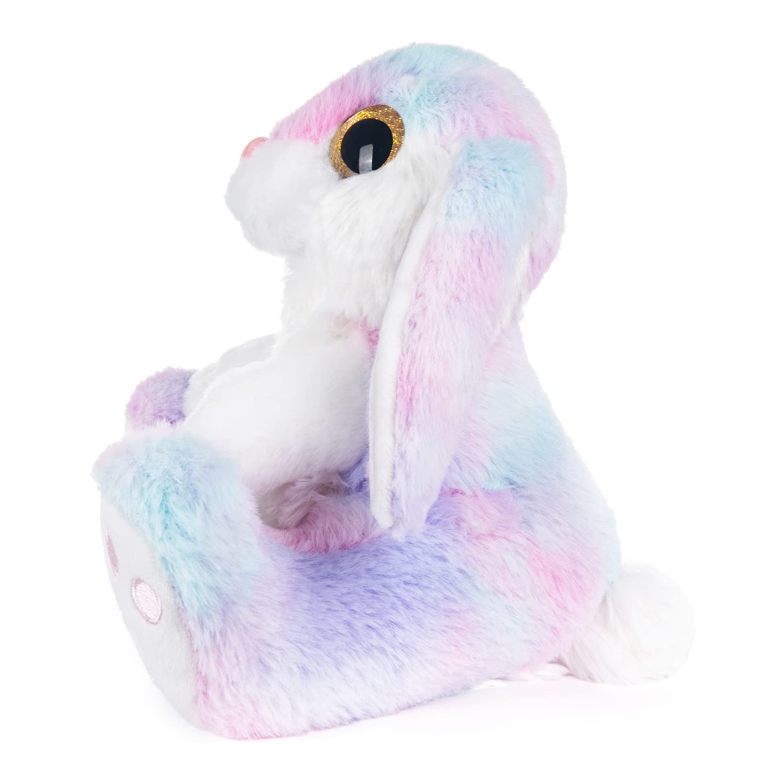 My OLi Rainbow Easter Bunny Stuffed Animal – 8.5 Inch Soft Plush with Floppy Ears
