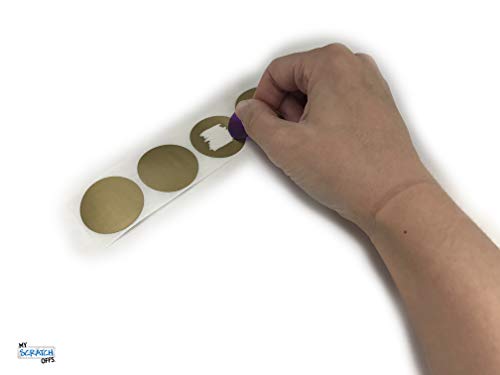 My Scratch Offs 1.25" Gold Scratch-Off Stickers – 100 Peel-and-Stick Labels