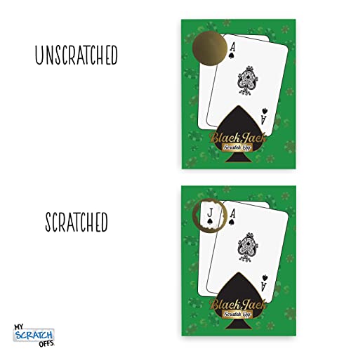 My Scratch Offs Casino Night Scratch Off Party Game Cards – 26 Pack of Blackjack Scratch Cards for Adult Gatherings