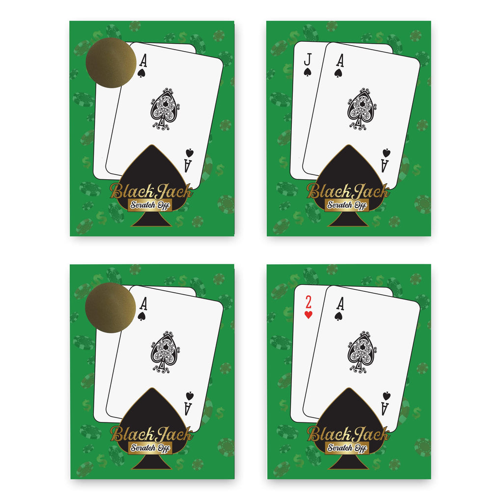 My Scratch Offs Casino Night Scratch Off Party Game Cards – 26 Pack of Blackjack Scratch Cards for Adult Gatherings