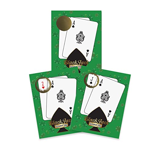 My Scratch Offs Casino Night Scratch Off Party Game Cards – 26 Pack of Blackjack Scratch Cards for Adult Gatherings