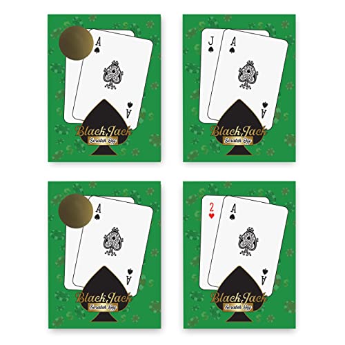 My Scratch Offs Casino Night Scratch Off Party Game Cards – 26 Pack of Blackjack Scratch Cards for Adult Gatherings