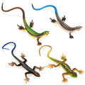 NAKIMO 4-Pack Realistic Plastic Lizard Toys - Fake Lizards for Cake Decor, Prank Props, Educational Reptile Figurines
