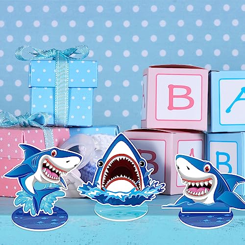 Namalu 16-Piece Shark Centerpiece Set - Ocean Theme Table Decorations for Birthday Parties