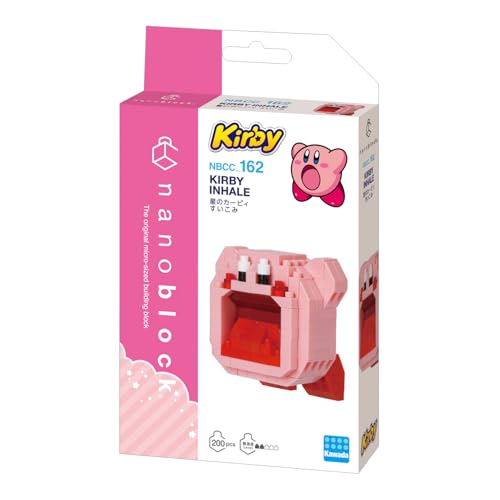 nanoblock Inhaling Kirby Building Kit – Character Collection Series with 200 Micro Bricks