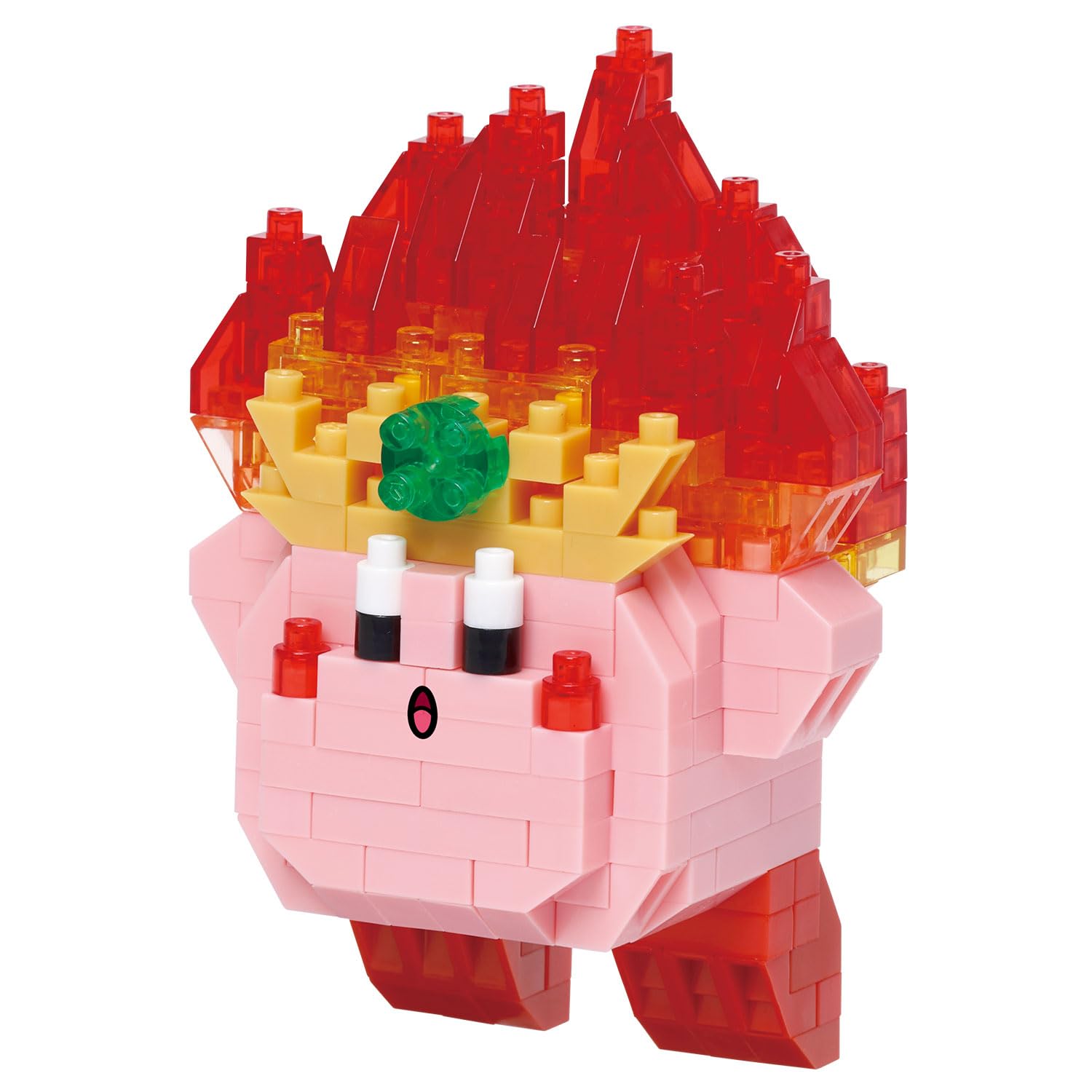 nanoblock Kirby Fire Building Kit – 280 Pieces, Level 2 Micro-Block Set