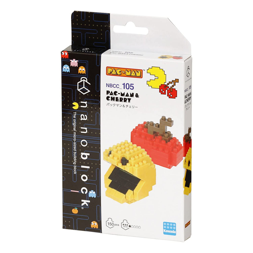 nanoblock PAC-Man & Cherry Building Kit - 150 Piece Micro Block Set for Ages 8+