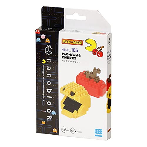nanoblock PAC-Man & Cherry Building Kit - 150 Piece Micro Block Set for Ages 8+