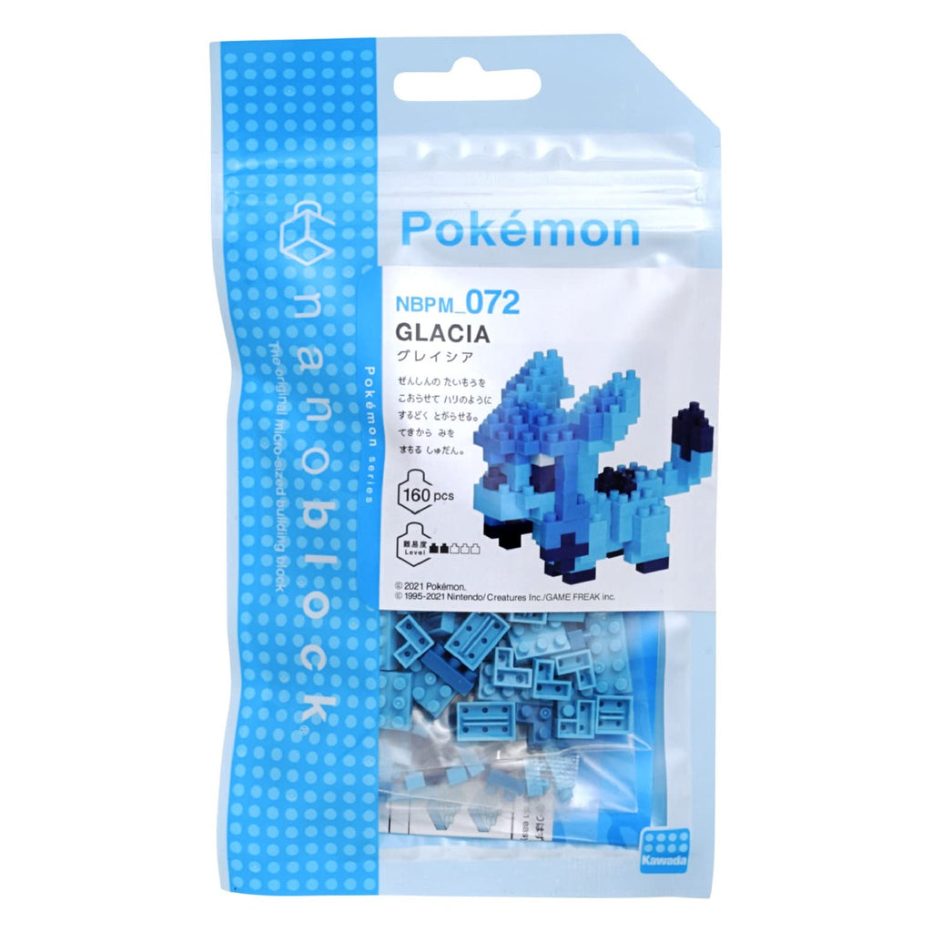 nanoblock Pokémon Glaceon Building Kit – 160 Micro Blocks, 1.9-Inch Model
