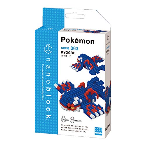 nanoblock Pokémon Kyogre Building Kit – 260 Pieces, 2.9" Tall, Level 3 Difficulty