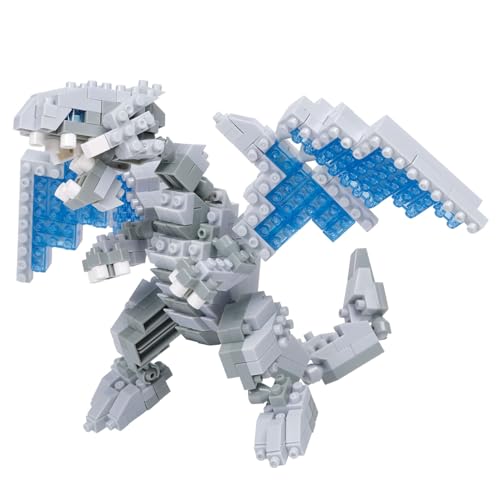 nanoblock Yu-Gi-Oh! Blue-Eyes White Dragon Building Kit – 350 Pieces, Entry-Level Micro Block Set