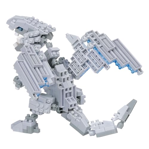 nanoblock Yu-Gi-Oh! Blue-Eyes White Dragon Building Kit – 350 Pieces, Entry-Level Micro Block Set