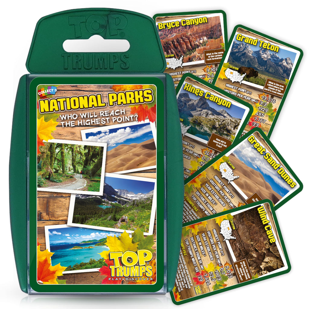 National Parks Top Trumps Card Game Bundle – Learn About Natural Wonders While Playing