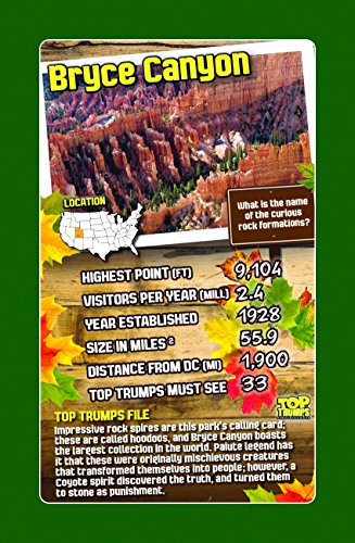 National Parks Top Trumps Card Game Bundle – Learn About Natural Wonders While Playing