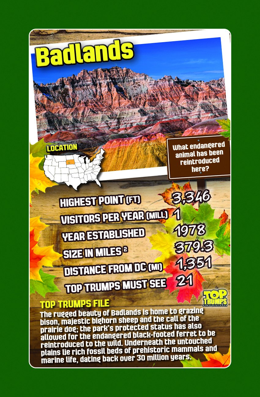 National Parks Top Trumps Card Game Bundle – Learn About Natural Wonders While Playing