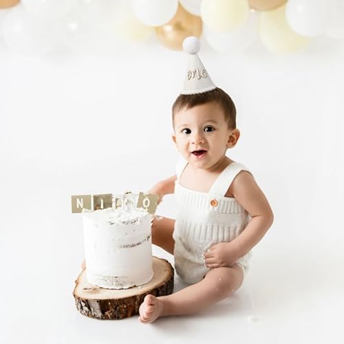 Natural Boho First Birthday Hat – Boho Crown for Cake Smash Photo Props