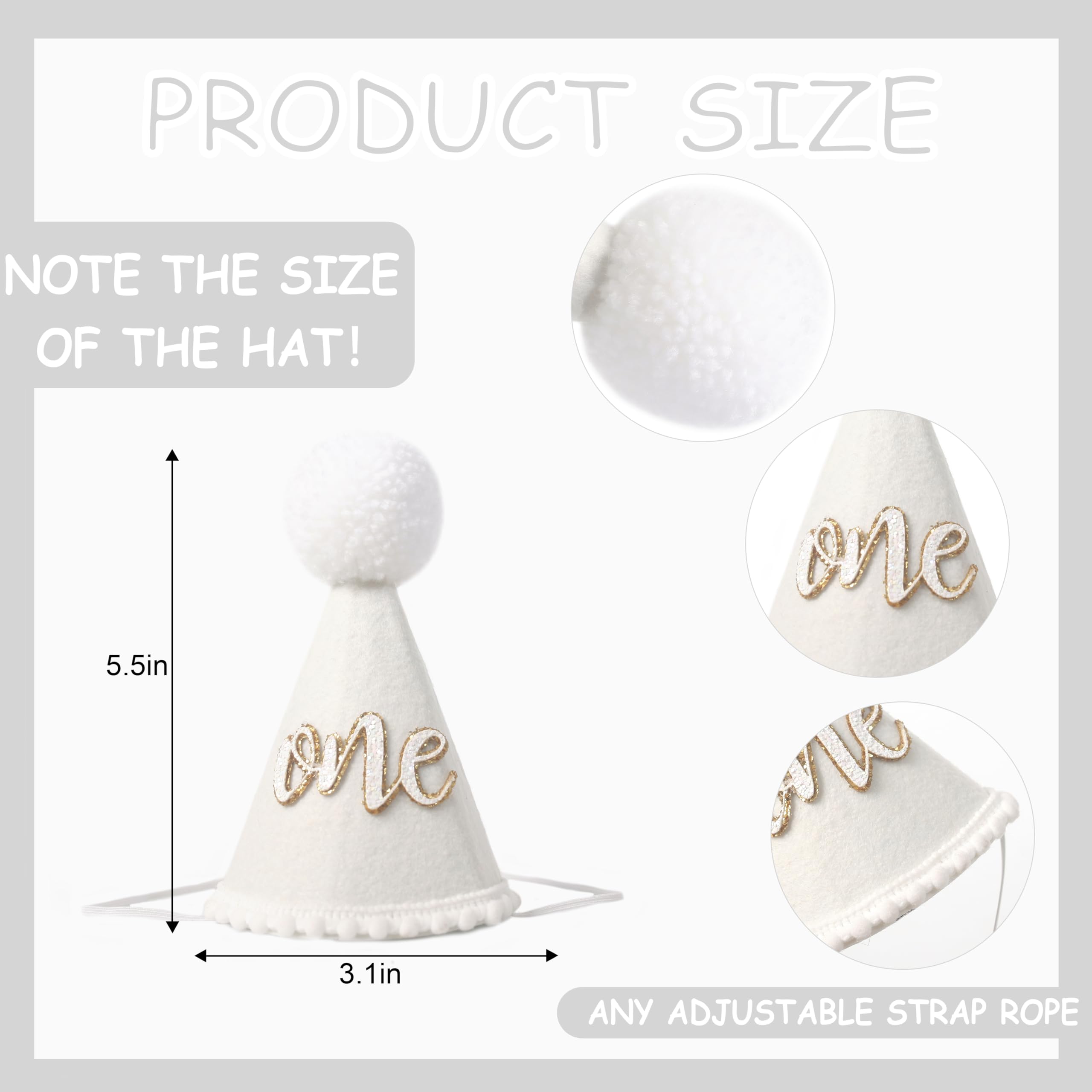 Natural Boho First Birthday Hat – Boho Crown for Cake Smash Photo Props
