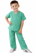 Natural Uniforms Children's Scrub Set – Soft Touch Role Play Costume (Surgical Green, Size 12/14)