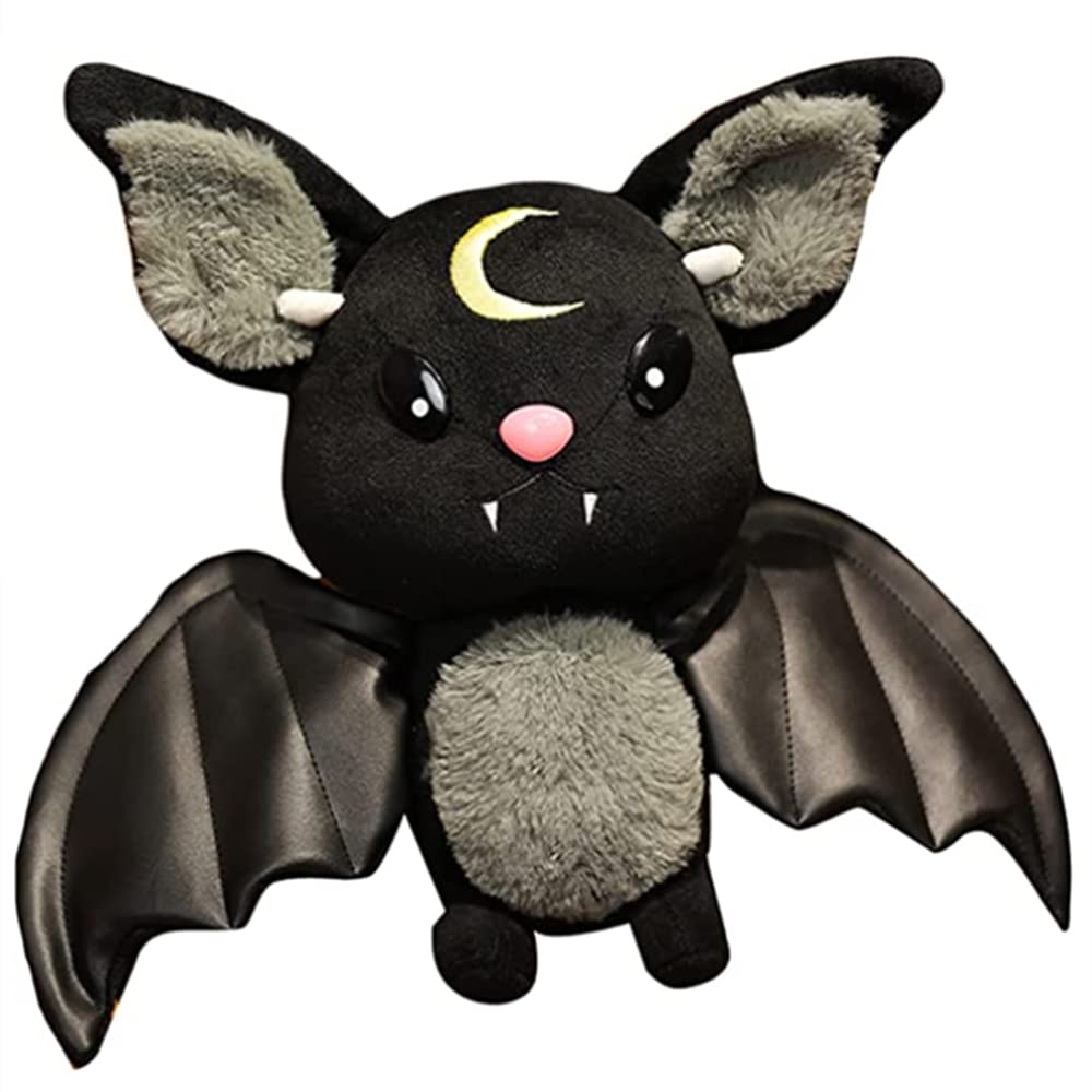 NatureMan 11.8-Inch Black Bat Plush – Soft Halloween Stuffed Animal Toy