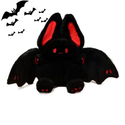 NatureMan 17.7-Inch Bat Bunny Plush Pillow – Kawaii Stuffed Animal with Rabbit Ears and Bat Wings for Kids and Adults