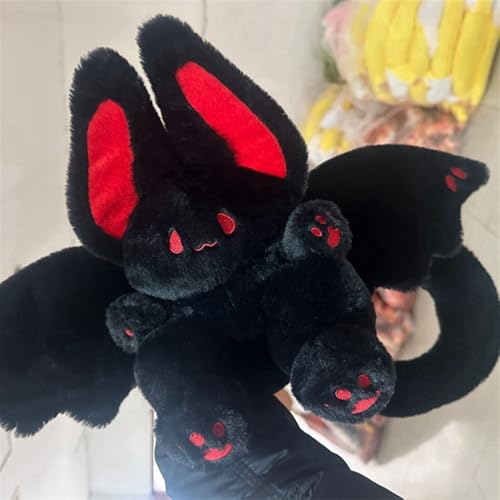 NatureMan 17.7-Inch Bat Bunny Plush Pillow – Kawaii Stuffed Animal with Rabbit Ears and Bat Wings for Kids and Adults