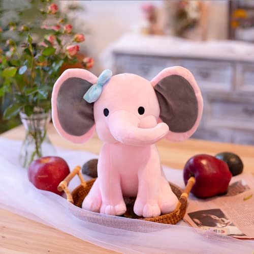 NatureMan 9.8 Inch Pink Elephant Stuffed Animal – Soft Kawaii Plush Toy for Baby, Girls, Boys, Nursery Decor and Gifts