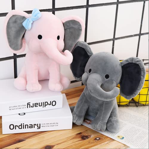 NatureMan 9.8 Inch Pink Elephant Stuffed Animal – Soft Kawaii Plush Toy for Baby, Girls, Boys, Nursery Decor and Gifts