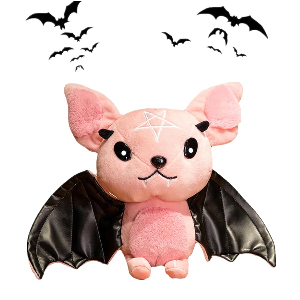 NatureMan Pink Bat Plush 11.8 Inch – Soft Stuffed Animal for Halloween Decor and Gifting