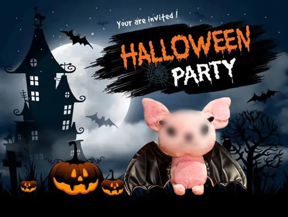 NatureMan Pink Bat Plush 11.8 Inch – Soft Stuffed Animal for Halloween Decor and Gifting
