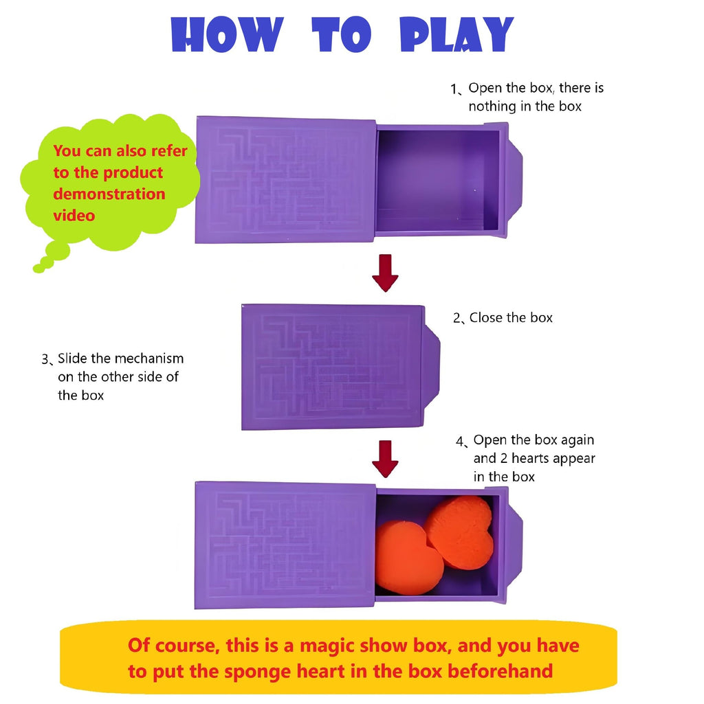 NBZOSENG Magic Trick Drawer Box – Hidden Lever Illusion Prop for Vanishing and Appearing Acts