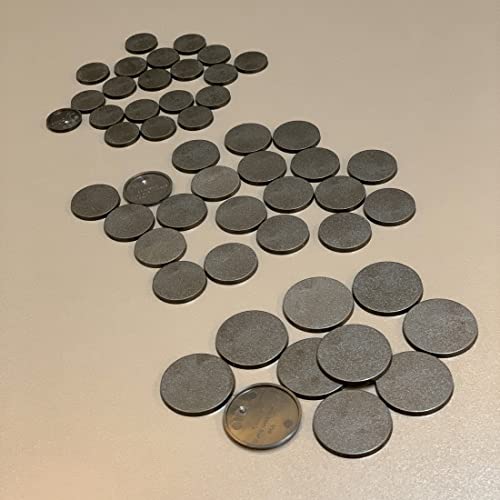 NC EBCO 50-Piece Mixed Round Plastic Model Bases (25mm/32mm/40mm) for Gaming Miniatures