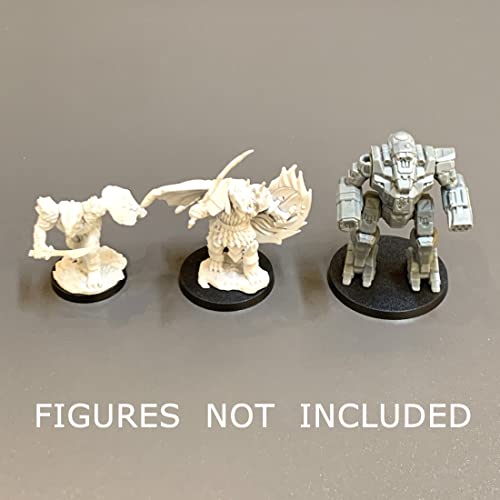 NC EBCO 50-Piece Mixed Round Plastic Model Bases (25mm/32mm/40mm) for Gaming Miniatures