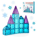 NEOFORMERS 26-Piece Magnetic Tiles Frozen Castle Set: 3D Diamond Building Blocks for Kids Ages 3-8, STEM Sensory Toy