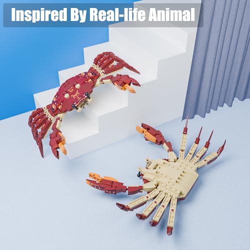 Neomoner Ocean Animal Building Blocks – 242-Piece Crab Set for Kids 6+