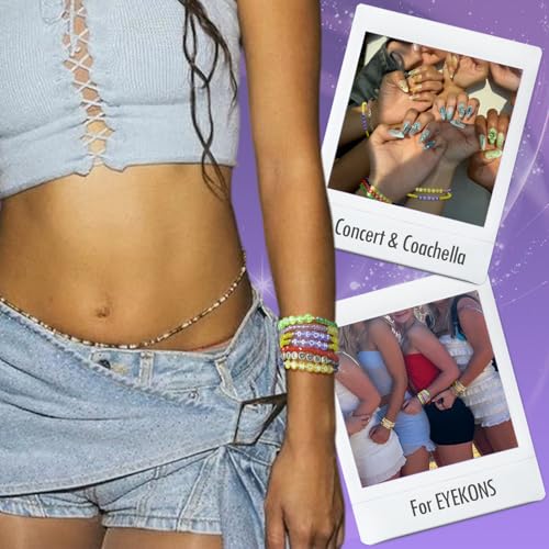 NEOVISTA KATSEYE Inspired Bracelet Set – 7 Colorful Beaded Bracelets for Eyekons, Concert Merch & Fan Gifts