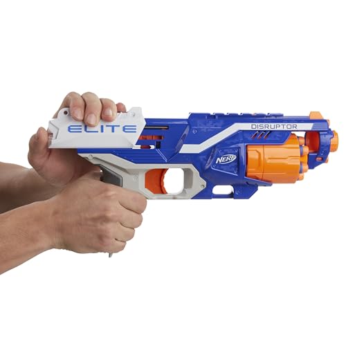 NERF Disruptor Elite Blaster: 6-Dart Slam-Fire Foam Dart Blaster with Rotating Drum (Amazon Exclusive)