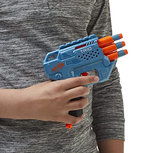 Nerf Elite 2.0 Trio SD-3 Blaster – 3-Barrel Blasting, Tactical Rail, 6 Official Darts