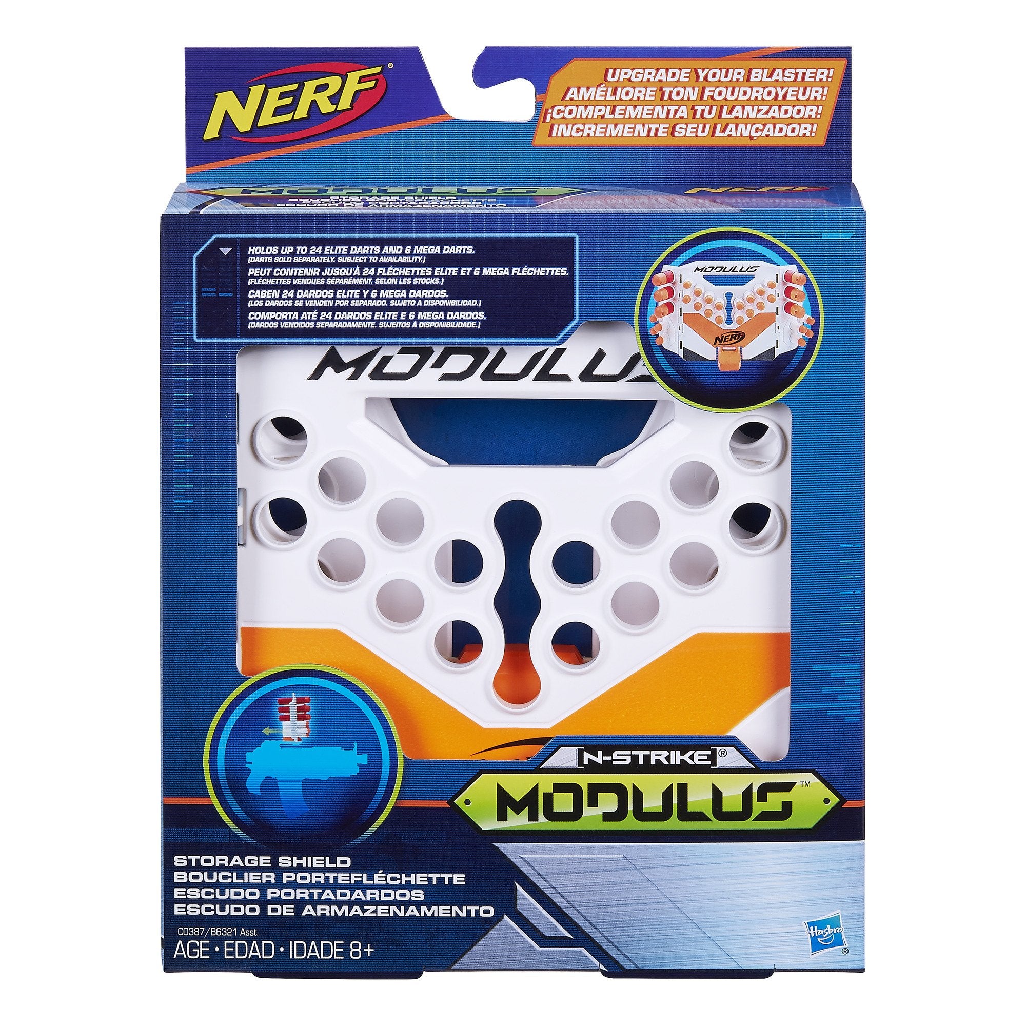 Nerf Modulus Storage Shield – Dart Storage & Shield Attachment for Modulus Blasters
