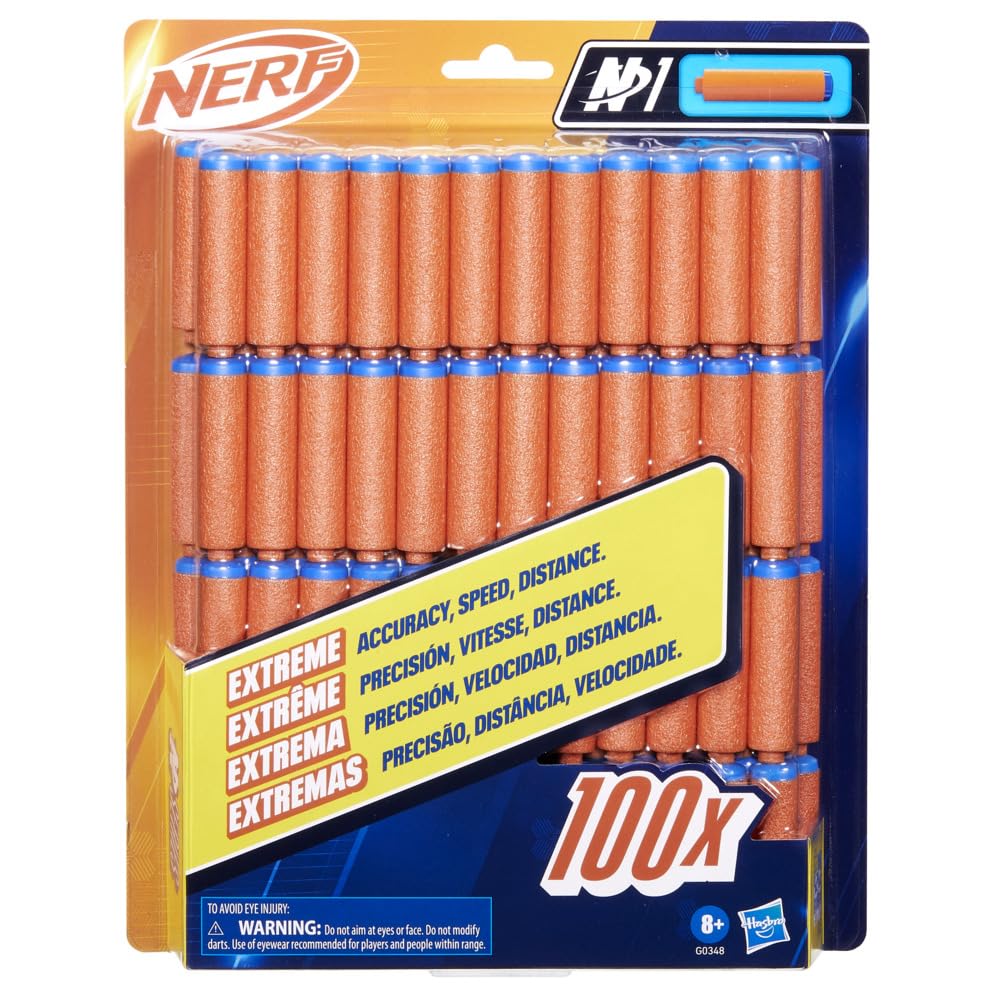 Nerf N Series N1 Darts Refill Pack – 100 Darts for N Series Blasters, Outdoor Game Ammo (Amazon Exclusive)