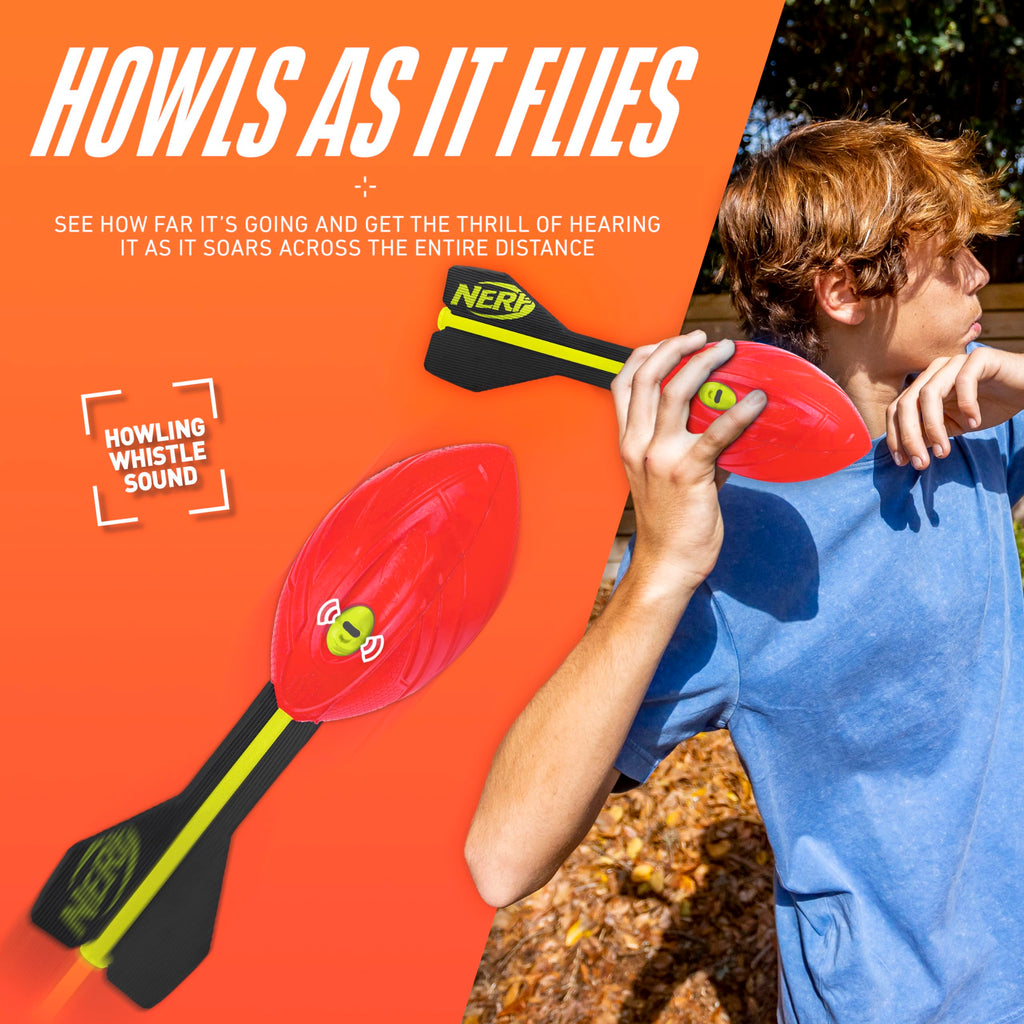 Nerf Vortex Aero Howler Foam Football - Whistling Long-Distance Toy Football for Indoor & Outdoor Play