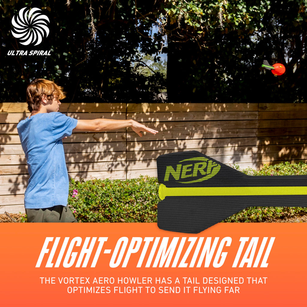 Nerf Vortex Aero Howler Foam Football - Whistling Long-Distance Toy Football for Indoor & Outdoor Play