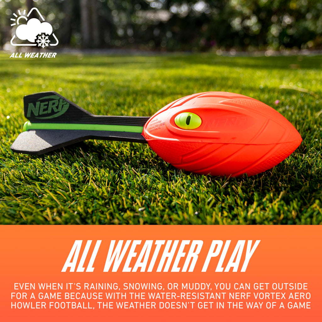 Nerf Vortex Aero Howler Foam Football - Whistling Long-Distance Toy Football for Indoor & Outdoor Play