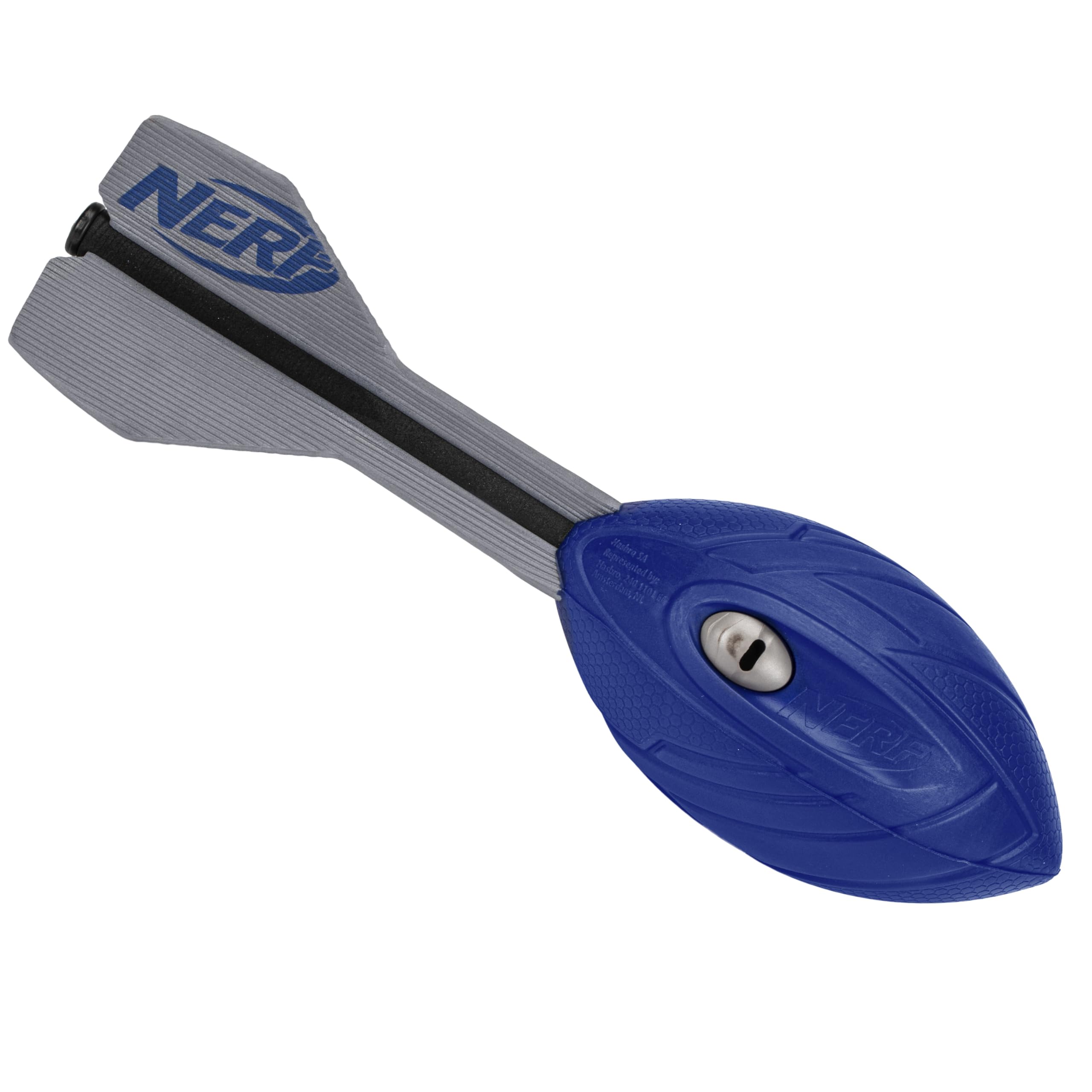 Nerf Vortex Aero Howler Foam Football – Blue Soft Foam Ball with Whistling Sound for Long-Distance Passes