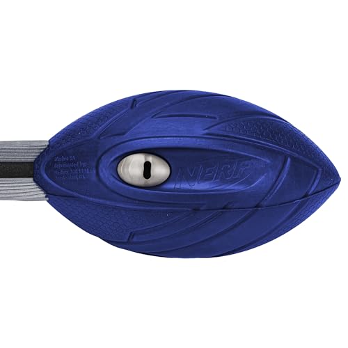 Nerf Vortex Aero Howler Foam Football – Blue Soft Foam Ball with Whistling Sound for Long-Distance Passes