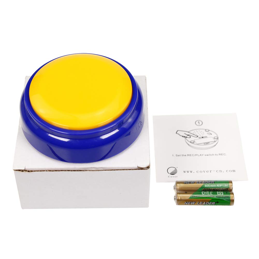 NESIGHTION Talking Buttons - 30-Second Voice Recorder with ABS Shell, Funny Office Gadget or Gag Gift