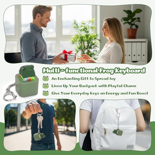 Netholid Frog Keyboard Clicker – Croaking Sound Fidget Toy with LED Light & Keychain