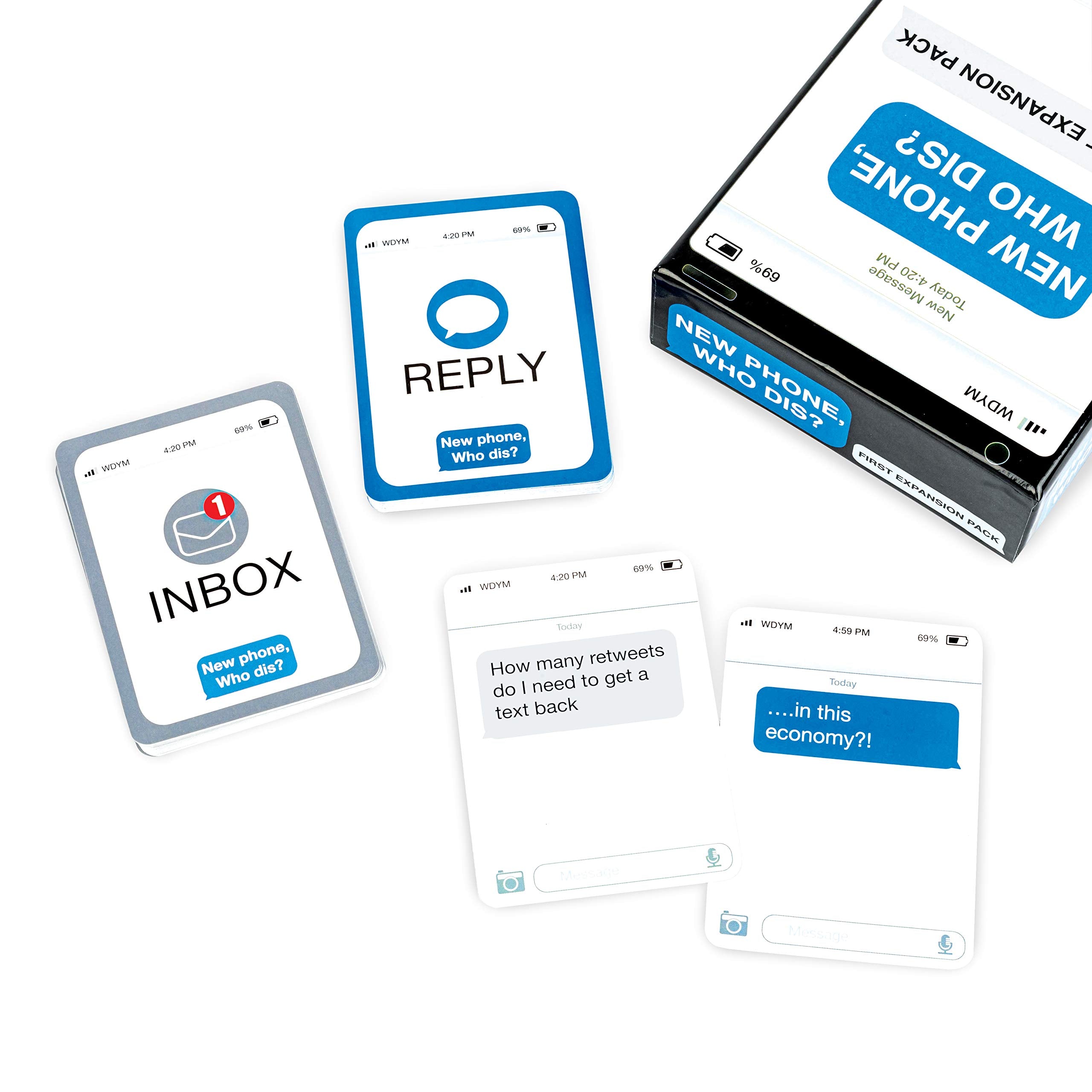 New Phone, Who Dis? Expansion Pack: 45 Inbox & 135 Reply Cards for Adult Party Games